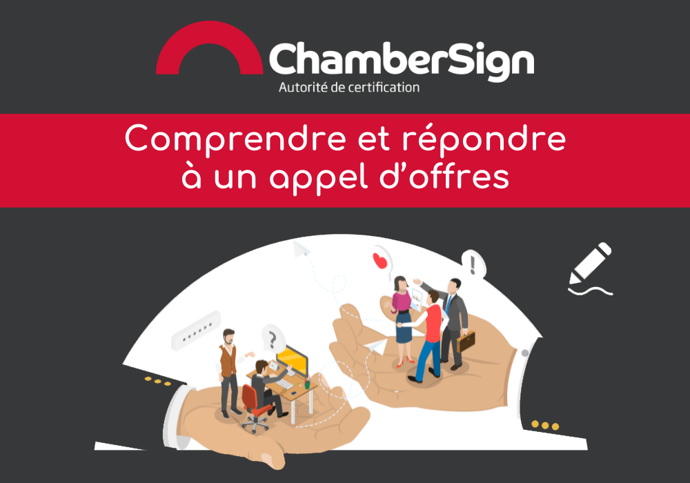 On voit deux mains qui portent "un nouveau marché" pour illustrer la réponse à un appel d'offres