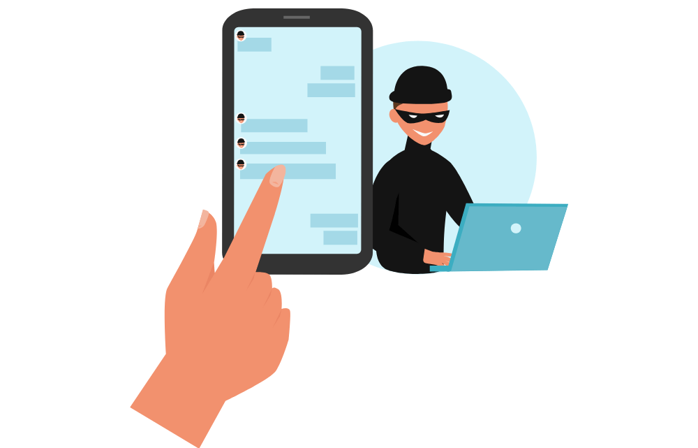 Illustration d'un hacker usurpant l'identité de quelqu'un
